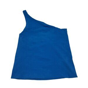 Vintage Theory for Scoop Womens Blue Stretchy One Shoulder Wide Strap Top Size S